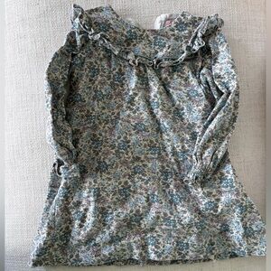 La Coqueta Floral Dress - Blue/Gray